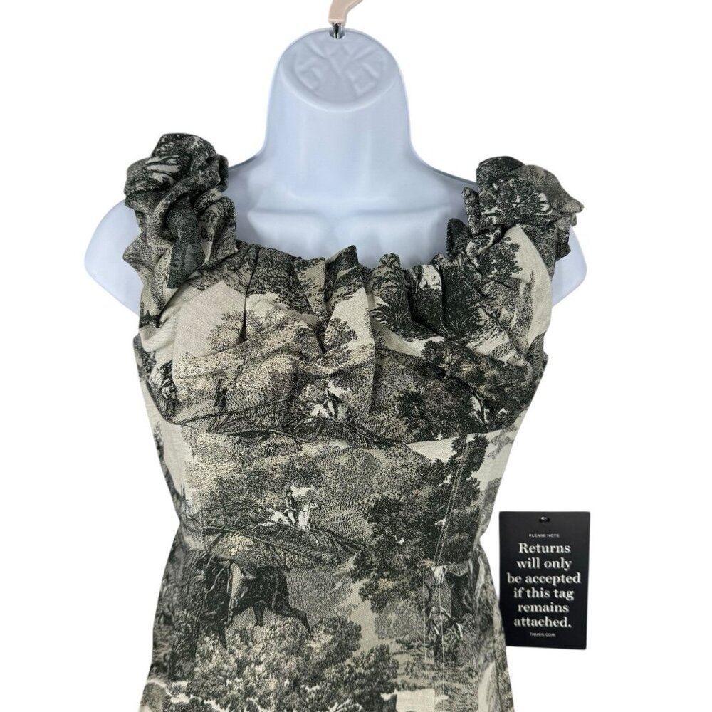 Tuckernuck NEW Middleburg Toile Suze Equestrian Formal Midi Dress Size S - Picture 5 of 12